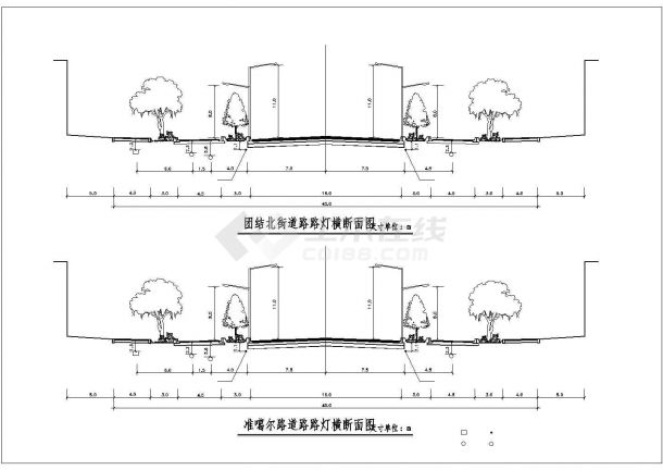某地比较详细的中心广场园林景观规划设计图-图二