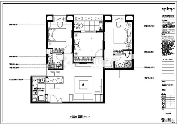 凯隆地产样板房3#09现代风格单元图-图二