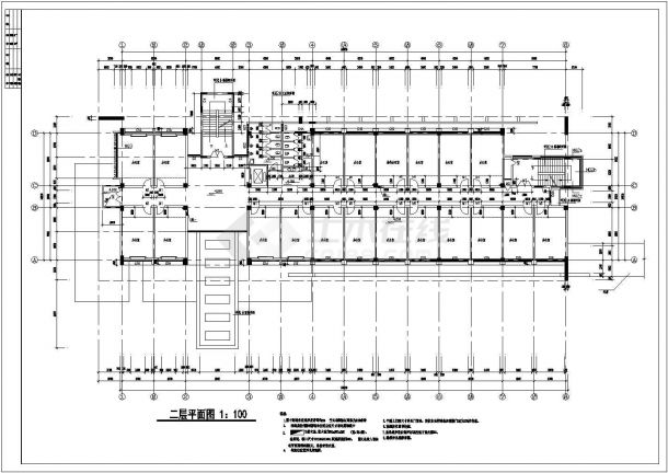 某地综合楼建筑设计cad方案施工图-图一