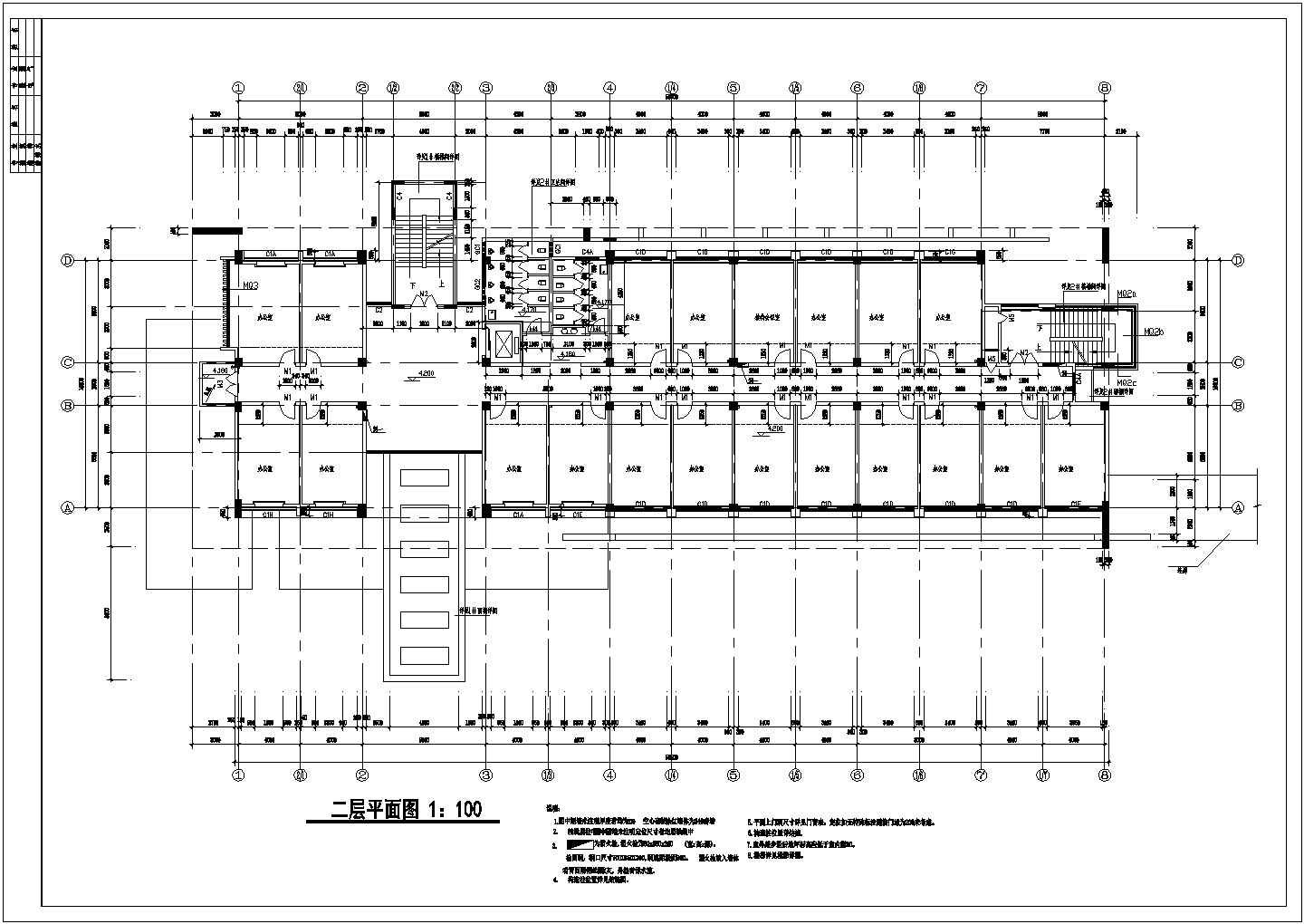 某地综合楼建筑设计cad方案施工图