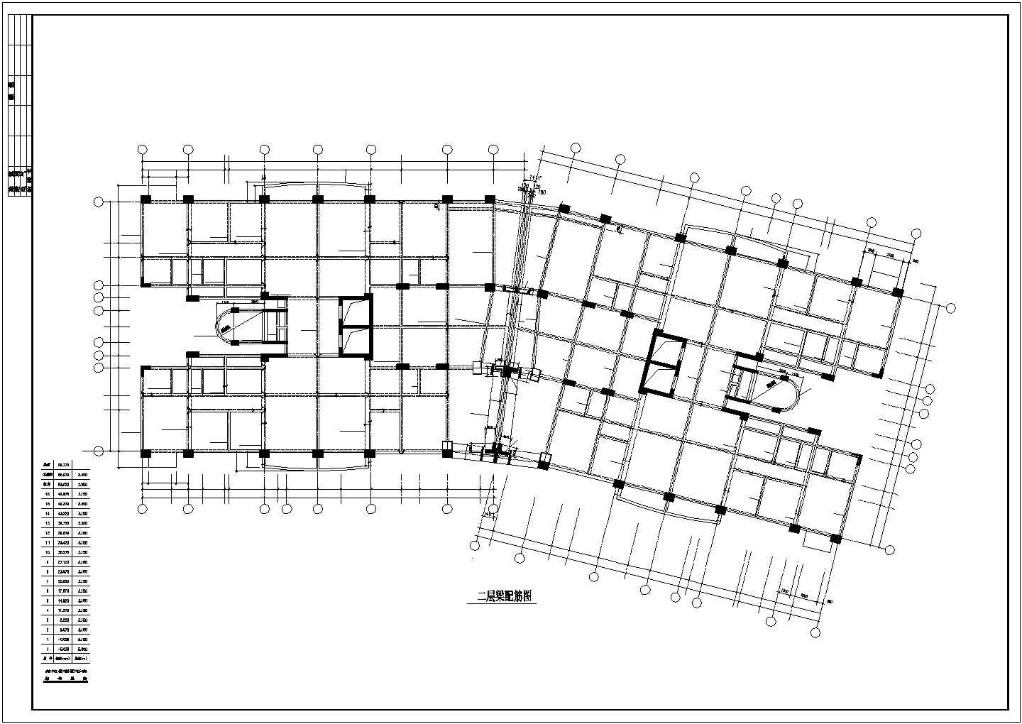 十二层住宅楼框架结构施工图纸(共13张）