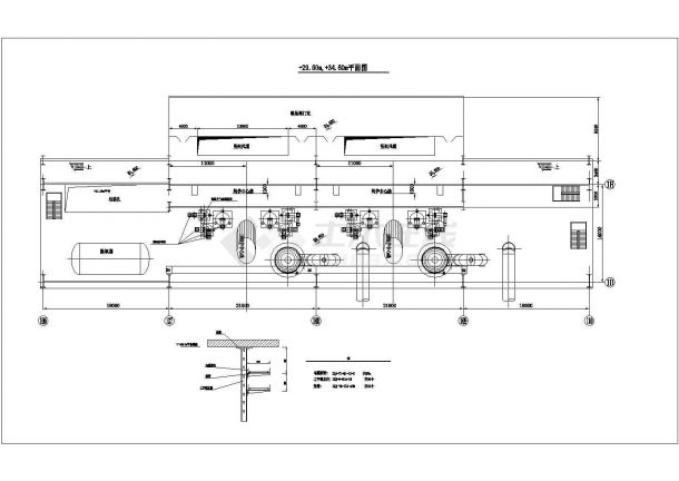 主控楼及电缆桥架布置电气设计CAD施工图-图一