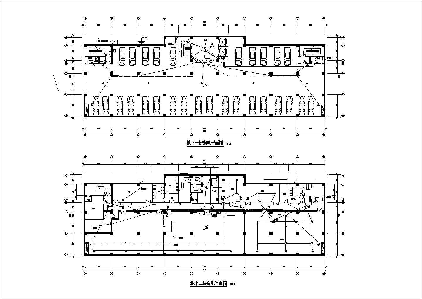 某市空港办公楼电气设计CAD平面图