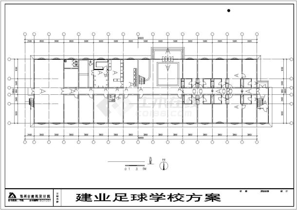 河南建邺足球学校建筑设计方案及施工全套CAD图-图一