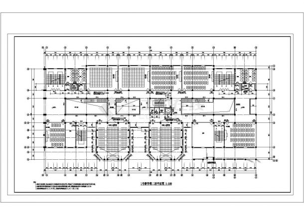 教学楼建筑施工及设计方案全套CAD平面图-图一