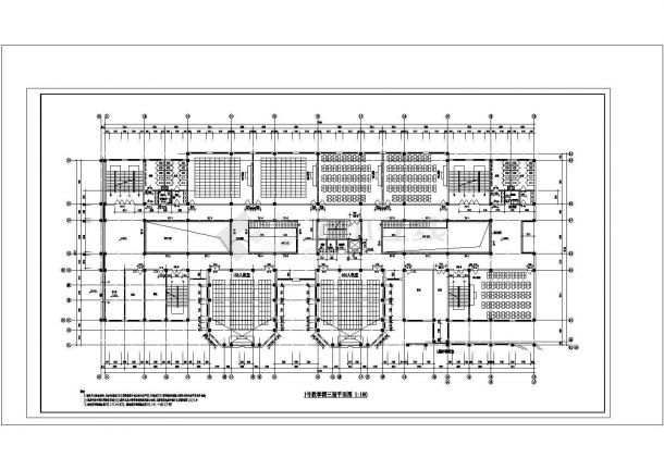 教学楼建筑施工及设计方案全套CAD平面图-图二