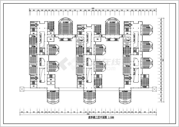 某中学教学楼建筑施工及设计方案全套CAD平面图-图一