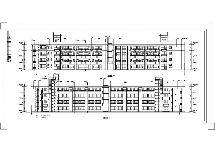 西安某大学教学楼建筑设计方案及施工全套CAD图_图1