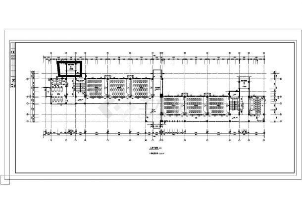 西安某大学教学楼建筑设计方案及施工全套CAD图-图二