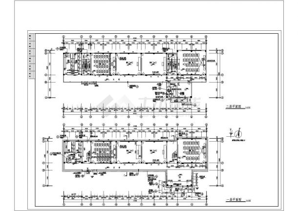 小学教学楼建筑施工及设计方案全套CAD平面图-图一