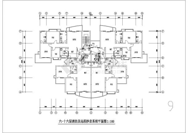 比较经典的大型高层消防cad设计图-图一