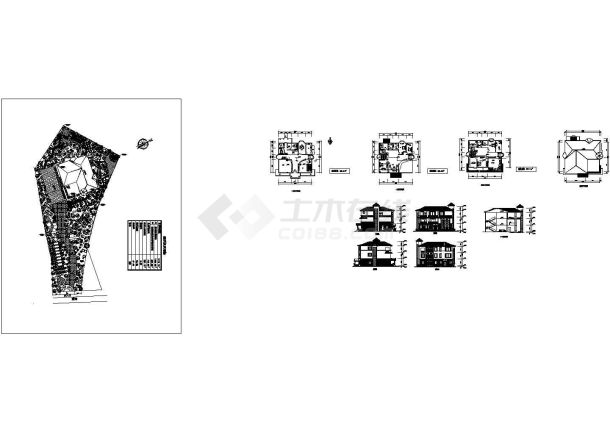 【江苏】某小区仿欧式别墅设计施工图-图一