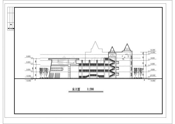 幼儿园建筑施工及设计方案全套CAD图-图一