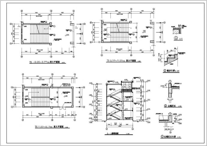 艺术楼建筑设计方案及施工全套CAD平面图_图1