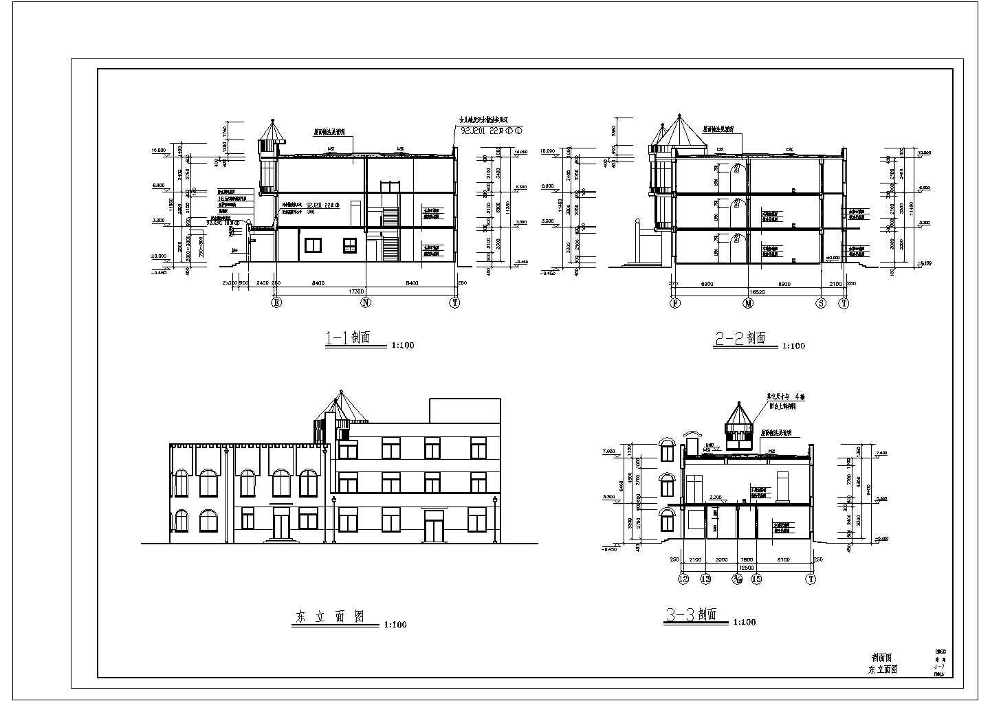 幼儿园建筑施工及设计方案全套CAD平面图