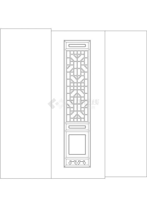 仿古门建筑设计方案及施工全套CAD图块集-图二