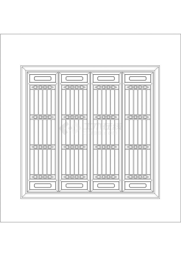 中国传统古建筑元素之门窗建筑施工全套CAD图-图一