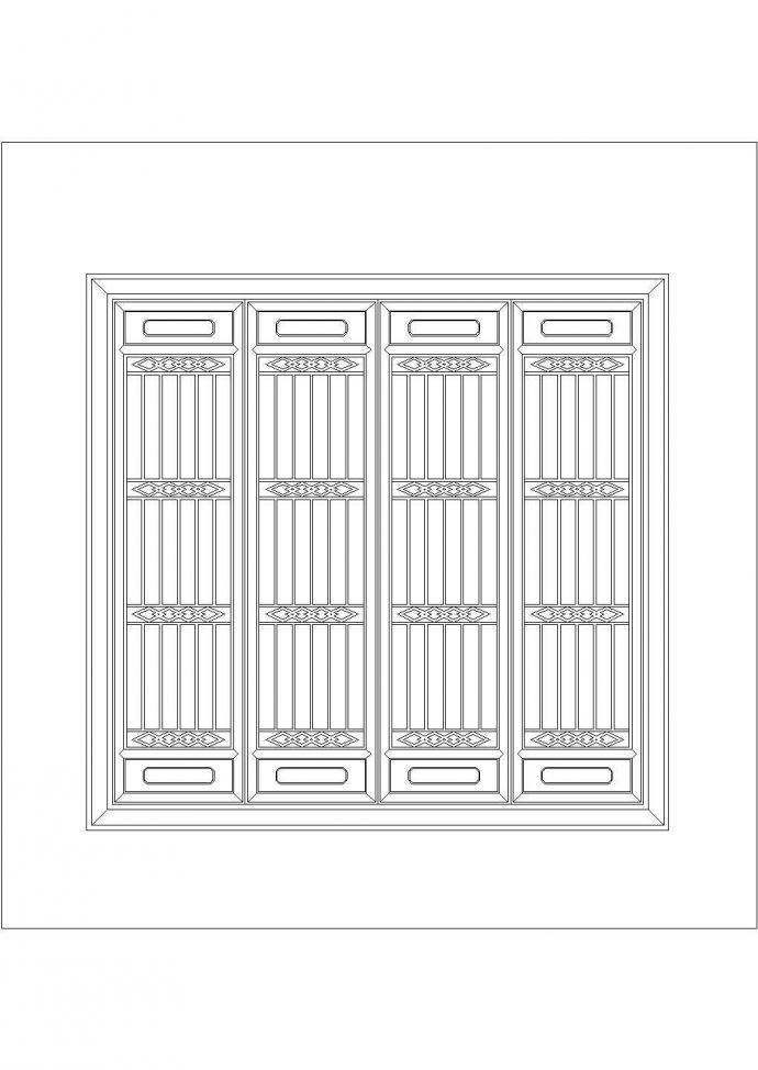 中国传统古建筑元素之门窗建筑施工全套CAD图_图1