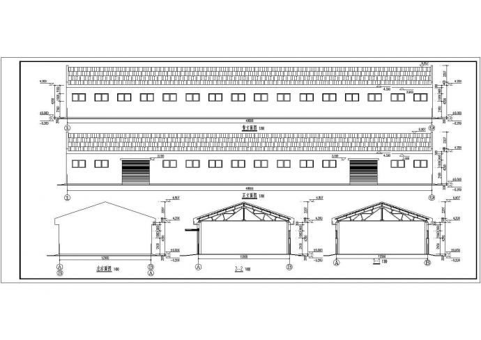 某12米跨钢混排架厂房结构施工图_图1