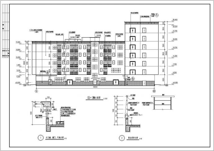 工厂办公楼施工设计CAD建筑方案图_图1