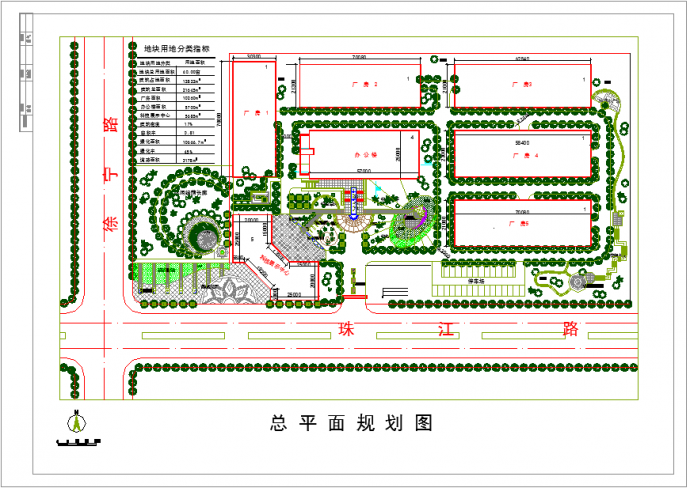 工业园厂房环境布置规划设计CAD图_图1