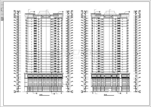 [东莞]高层住宅建筑设计cad施工图纸-图二