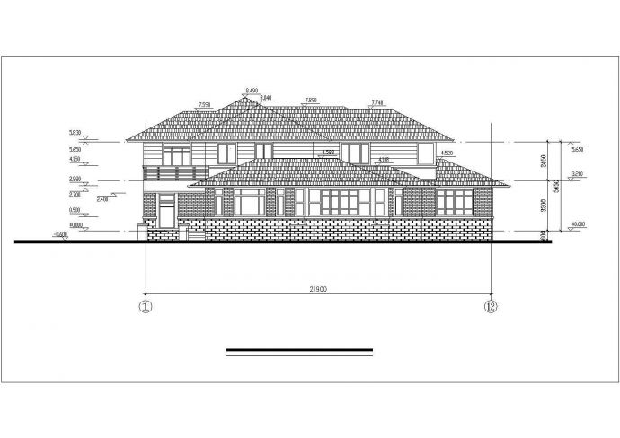 某地区汉泉山庄别墅建筑设计CAD施工图_图1