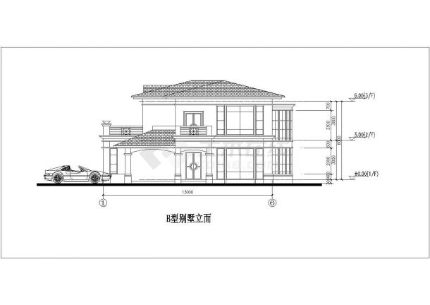 某地区同盛豪园别墅建筑设计CAD施工图-图一