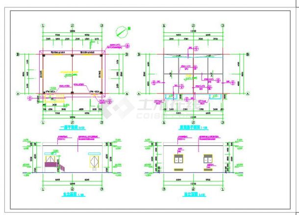 配电房建筑设计施工图（一大一小2个）-图一