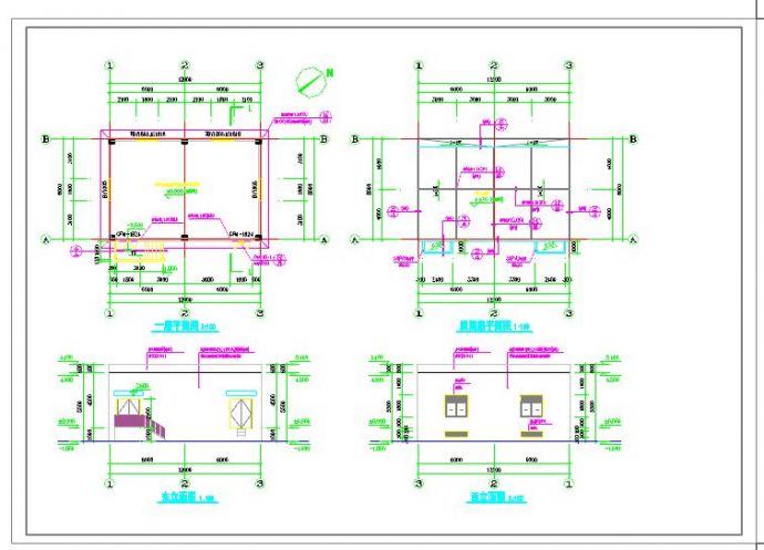 配电房建筑设计施工图（一大一小2个）_图1