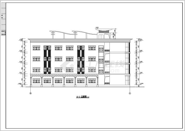 某理工学校设计cad全套建筑图纸-图一