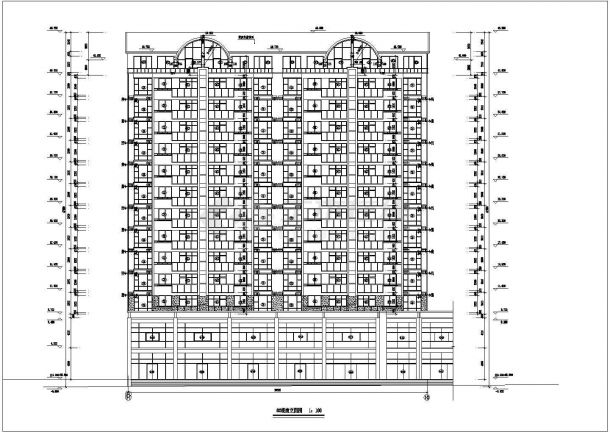 青岛景苑工程六号楼建筑施工图的完整CAD图纸-图一