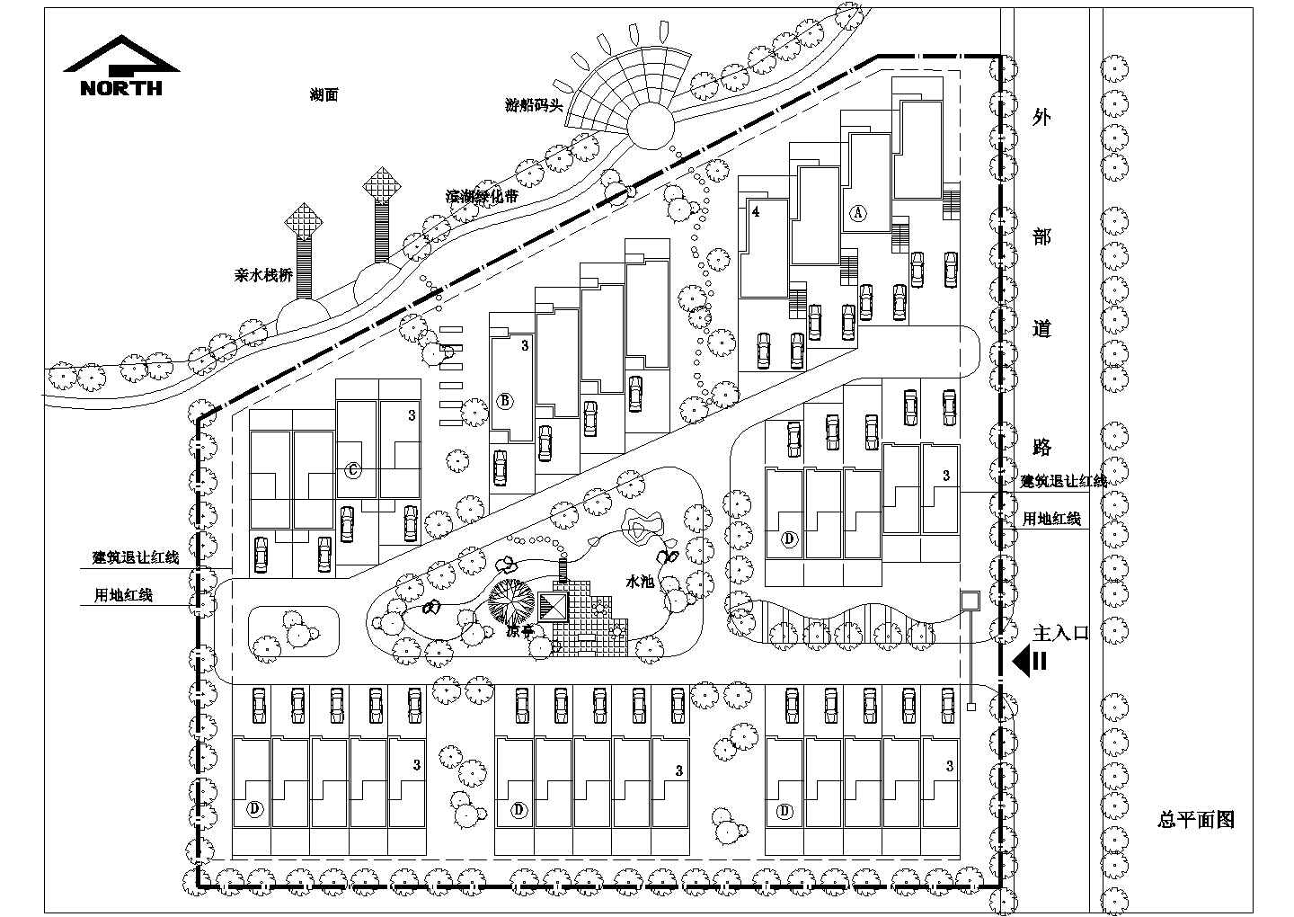 C型住宅设计方案及施工全套CAD图纸