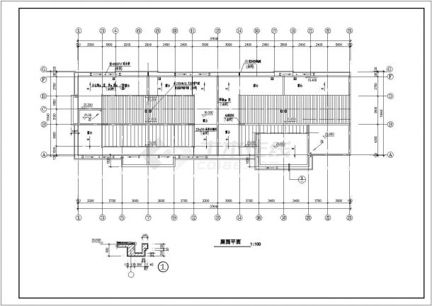 3A楼建施施工设计方案全套CAD平面图-图一