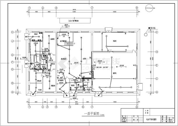 锅炉房电气cad施工平面图纸全套方案-图二