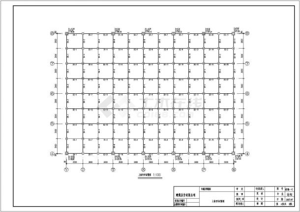 某地24mx33m完架结构屋面结构施工图-图一