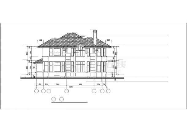 某地区精致的小别墅建筑设计CAD施工图纸-图一