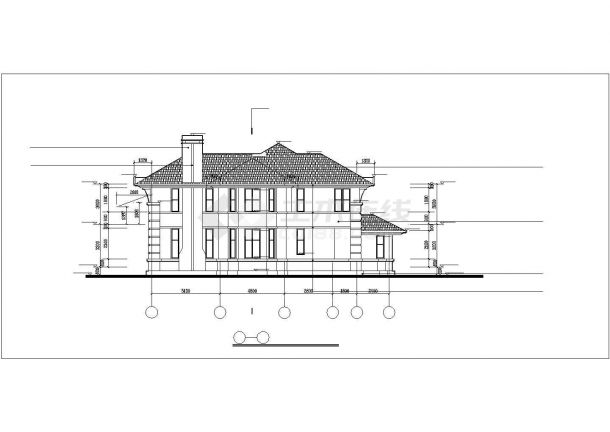某地区精致的小别墅建筑设计CAD施工图纸-图二