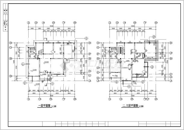 某地区精致独立式别墅建筑设计CAD全套施工图-图二