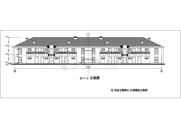 某地区酒店式公寓建筑设计CAD施工图-图二