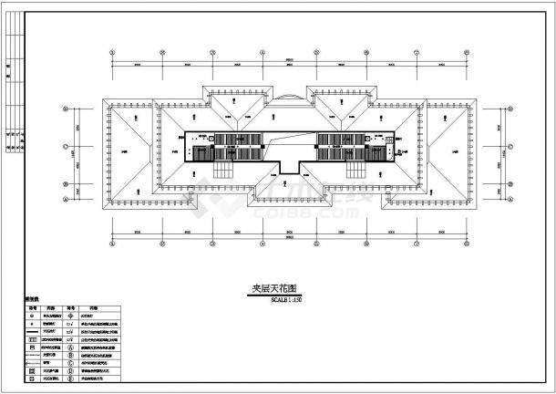 某地区办公楼室内设计CAD建筑图-图二