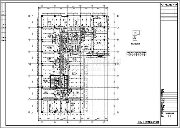 某商场十七层框架结构商铺楼消防给水施工图-图二