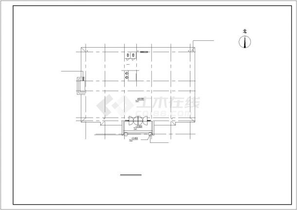 某三层办公楼建筑设计CAD施工图纸-图一