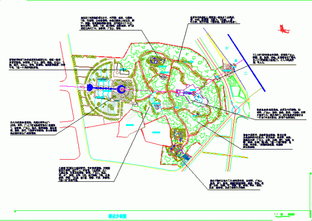 某地地方公园景观园林CAD设计施工图纸-图一