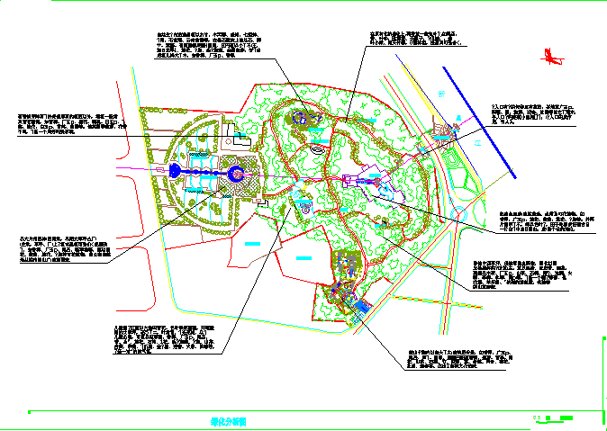 某地地方公园景观园林CAD设计施工图纸_图1
