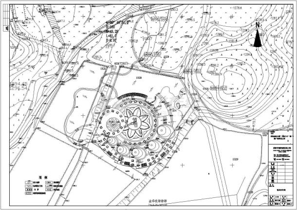 某地金阳公园园林CAD设计施工图-图二
