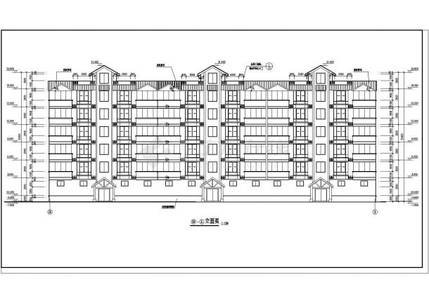 多层住宅楼建筑施工图 12的完整CAD图纸-图一