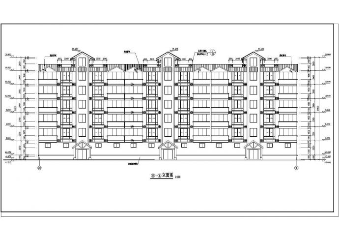 多层住宅楼建筑施工图 12的完整CAD图纸_图1