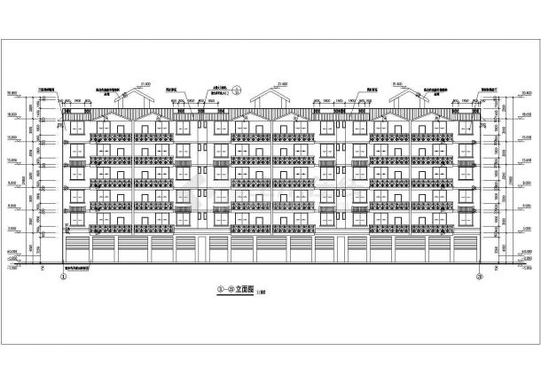 多层住宅楼建筑施工图 12的完整CAD图纸-图二