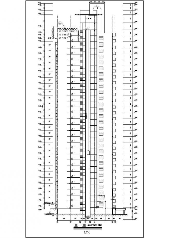 高层住宅楼全套施工图的完整的CAD图纸_图1